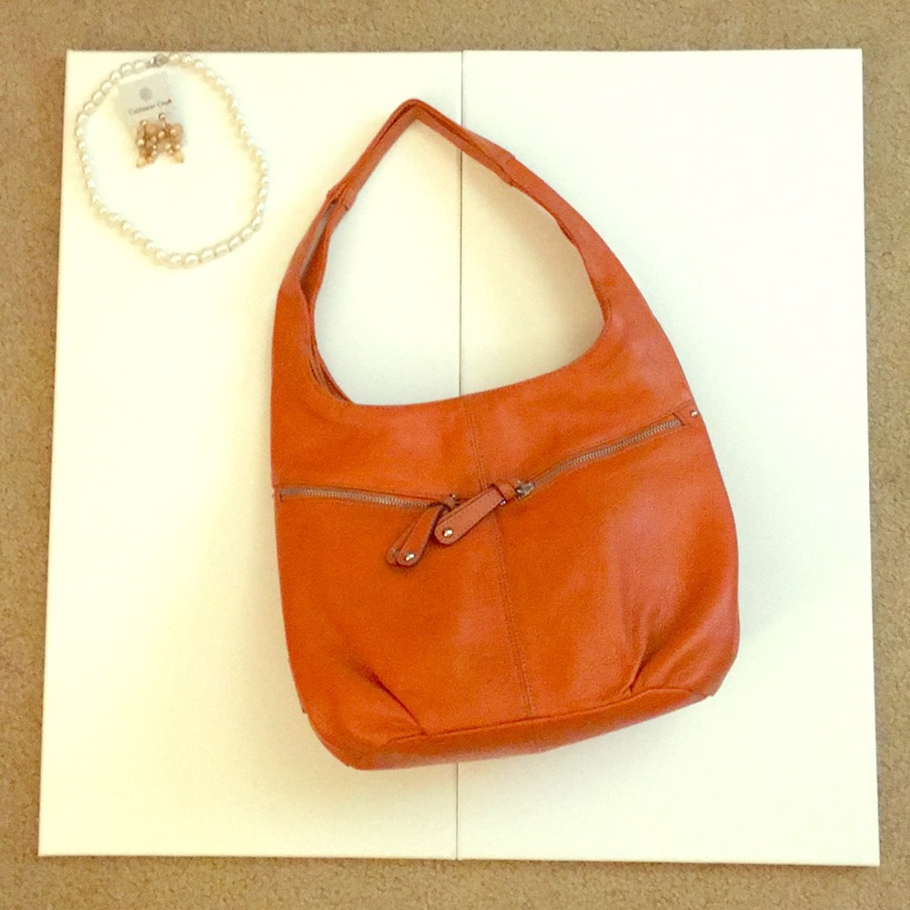 Tignanello leather handbag, cardholder, & keychain